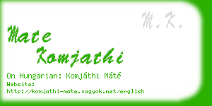 mate komjathi business card